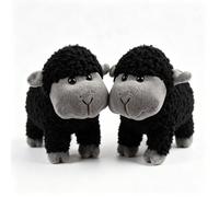 Peluche negro cordero 2 unidades linda almohada de juguete coleccionable oveja para acurrucarse, dormir la siesta y decorar el hogar Regalo ideal para Halloween, Navidad, niñas y niños - 18cm