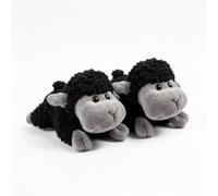 Peluche negro cordero 2 unidades linda almohada de juguete coleccionable oveja para acurrucarse, dormir la siesta y decorar el hogar Regalo ideal para Halloween, Navidad, niñas y niños - 18cm