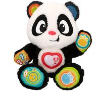 Peluche Oso Panda Interactivo Educativo con Luz y Sonidos, 27x14x33 Cm, Blanco y Negro
