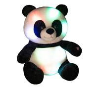 Peluche Panda iluminado con LED - Animal de Pèluche Pànda Iluminato, muñeca di pełuche suave, compañero luminoso para la comodidad de las buenas noches | Regalo para la guardería Pe silla de coche de