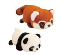 Peluche Panda reversible genérico - Juguete de solapa doble cara con frases lindas | Peluche Panda rojo para dormitorio de sofá, expositor de cama de dormitorio infantil, regalo E