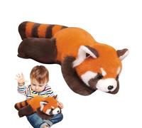 Peluche Panda Roux - Jouets Animaux Doux | Peluche Panda Roux Mignon, En Peluche Animal Pour Filles Garçons, Oreiller Animal En Peluche De 15,8 Pouces