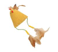 - Peluche para Gatos y Gatos con Gata de Peluche de Pollo con Gato y Campana | Peluche en Forma de Pollo Que estimula el Despertar para Juegos dentales y antiaburrimiento en Interiores