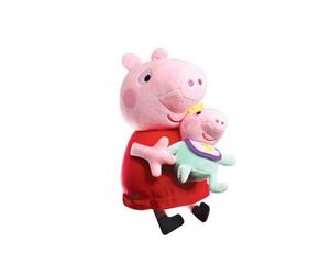Peluche Peppa Pig con Bebé - 25 cm de ternura y diversión