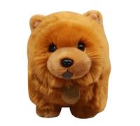 Peluche Perro Chow-chow - Adorable Peluche Perro, Dulce | Cachorro esponjoso, peluche marrón abrazo, peluche canino realista para niños, niñas y adultos, decoración de dormitorio, abrazos, juegos