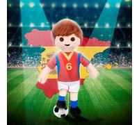 Peluche playmobil - jugador de fútbol españa 30 cm serie limitada
