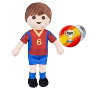 Peluche Playmobil Jugador España Fútbol Ganador Eurocopa 2024 con Chapa Conmemorativa