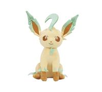Peluche Pokémon 20 cm PKW4578 Leafeon - Amarillo/Verde - Peluche coleccionable oficial de Pokémon para niños de 2 años en adelante