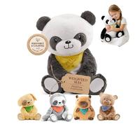 Peluche ponderado de Lilly's Love de 2,3 kg, animal calmante para la ansiedad, Pete el Panda, sensorial para niños y adultos, lavable en lavadora con interior extraíble
