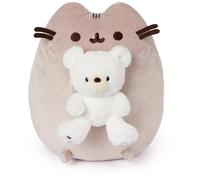 Peluche Pusheen con oso Kai de GUND, gato de peluche con osito de peluche para ni os de 8 a os en adelante, 9,5 cm, gris