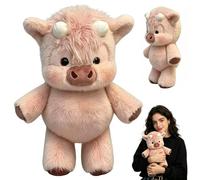 Peluche Que Corre, 45cm vaca que corre peluche, Muñeco de Peluche Vaca, Plush Cow Stuffed Toy, Juguete de Plushie Vac-a Muñecos, Highland Cow Peluche, Peluche V-aca Corriendo,Regalo para Niñas y Niños
