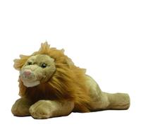 Peluche Realista del Rey León, Animal de Peluche Acostado con Melena, Tema de Safari en la Selva, muñeco de Peluche, decoración de Vida Silvestre, Regalo for, niñas y Adolescentes