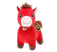 Peluche rojo - Peluche de Año Nuevo Chino, figura suave para niños y adultos | Cumpleaños, vacaciones, decoración inspirada en la felicidad, sofá, habitación de los niños, escritorio, fiesta, calcetín