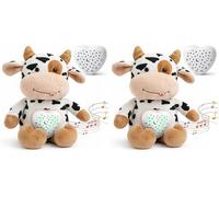 Peluche Ruido Blanco Bebe 15 Melodias- Autotemporizador y Detector llanto - Carga USB incluida | Ayuda a Dormir para Recién Nacidos - Regalo Bebé (Paquete de 2)