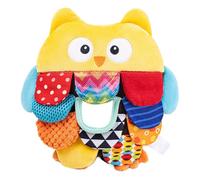 Peluche sensorial | búho crepitante multitexturado suave | entrenamiento motriz estímulos visuales movimiento | de descubrimiento | recompensa educación en el hogar alfombra de juego trona