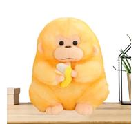 Peluche Sine - Amigo abrazo 30 cm | de trapo mono con fruta | Figura decorativa de animal animal, animal dormido cómodamente, sin contaminantes, idea de regalo de Navidad, mono marrón, relleno éla