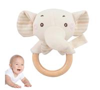 Peluche Sonajero Para Bebé - Sonajero Relajante Para Agitar Con La Mano | Sonajero De Agarre Suave Con Formas De Elefante, Oso, Conejo Y León Para Niños Y Niñas