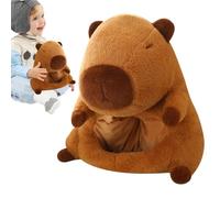 Peluche tocado Capybara | Creative Drag Party Provvini Sombrero Capybara Plush - Cojín tocado de Capybara, Halween Christmas Party Cosplay Disfraz Accesorio Cubierta de peluche Funny foto s