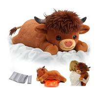 Peluche Vaca Highlands - Alivio estrés con Almohadilla térmica 5lb/2.13lb, Interior Removable. Regalo Infantil (58 cm)