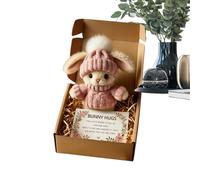 Peluches de Conejito,Compañero Conejo Muñeca Abrazable Conejito | Juguetes de Peluche para Niños | Para Niñas y Niños, Cumpleaños, Navidad, Pascua, San Valentín, Uso en Interior, Escritorio o