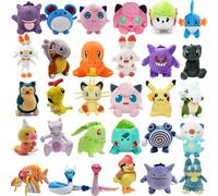 Peluches de Pokémon: Jigglypuff, Mudkip, Weedle, Pidgeotto, Scorbunny, Oshawott, Caterpie, Gengar, Snorlax Marill
