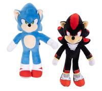 Peluches de Sonic y Shadow de 23 cm de la pel cula Sonic 3 (licencia oficial de Amazon). Pack de 2 peluches para ni os.