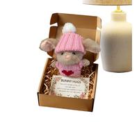 Peluches Lapin Douces | Compagnon Câlin Portable à Étreindre | Petits Jouets en Peluche Pour Pour Fille Anniversaire Noël Pâques Saint-Valentin Canapé Bureau Réconfort et Jeu