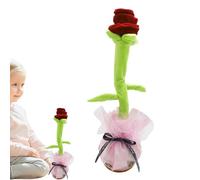 Peluches portátiles que se mueven y cantan - Flor bailante - Juguete musical educativo divertido, rosa interactiva, carga USB para bebés, niños y niñas