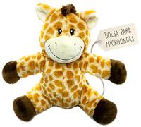 Peluches Termicos (23 cm) - Peluche Semillas Microondas - Suave y Calentito, Ideal para Aliviar Colicos en Bebes - Jirafa de Peluche para Abrazar y Dormir - Saquito de Semillas Extraible