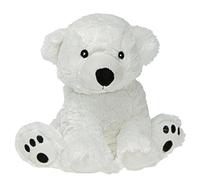 PELUCHO - Bolsa de Agua Caliente Oso Polar - Bienestar, Calor y dulzura - Microondulable - Granos de Trigo y Flores de Lavanda - Fabricado en Francia