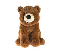 Pelucho - Peluche Térmico Oso pardo - Bienestar, Calor y Suavidad - Apto para Microondas - Granos de Trigo y Flores de Lavanda - Fabricado en Francia