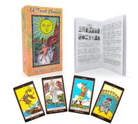 Pelucton Cartas del Tarot en Español para Principiantes, Edición en Español e Inglés de la Baraja de Tarot Clásica de 78 Cartas con Libro Guía