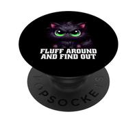 Peluda y descubre Amante de los Gatos Sarcasmo Humor Cat Lady PopSockets PopGrip Adhesivo