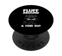 Peluda y descubre Amante de los Gatos Sarcasmo Humor Cat Lady PopSockets PopGrip Adhesivo