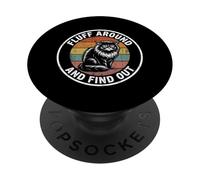 Peluda y descubre Divertido Gato sarcástico Humor Gatito PopSockets PopGrip Adhesivo