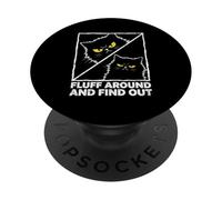 Peluda y descubre Divertido Humor de Gato Esponjoso Amante de los Gatos PopSockets PopGrip Adhesivo