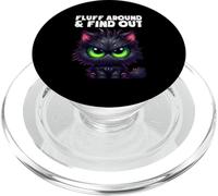 Peluda y descubre el Sarcasmo Divertido Amante de los Gatos enojados gordos PopSockets PopGrip para MagSafe