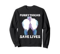 Peludo Fandom Muslos Humor Fursona Meme Convención Salvar Vidas Sudadera