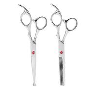 Peluquería Cizalla Corte de cabello Adelgazamiento Tijeras Familia Bebé Niños Seguridad Peluquería Peluquería Peinado Afilado(rojo)