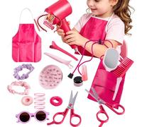 Peluquería Infantil | con Secador, Delantal y Accesorios para Peinado,Set de Salón de Belleza para Niñas,para Niños y Niñas Uso Diario Hogar Viaje Preescolar de Cumpleaños
