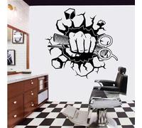 Peluquería para hombres, peluquería, afeitado de barba, letrero para puerta, decoración de pared, vinilo, barbería, puerta de vidrio, ventana