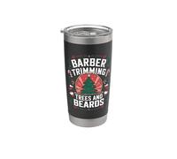 Peluquería Poda de Árboles Y Barbas - Barbería de Navidad Vaso térmico de acero inoxidable de doble pared