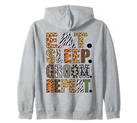 Peluquería repetida para Perros y Mascotas con Estampado Animal Eat Sleep Groom Sudadera con Capucha