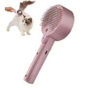 Peluquero De Animales Con Calefacción: Cepillo De Vapor Felino, Peine Para El Cuidado De Mascotas | Cepillo De Masaje Canino, Cepillo De Cerdas De Animales Con Botón De Expulsión, Peine Pulverizador D