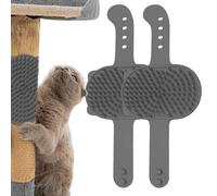 Peluquero de esquina para gatos para pared, cepillo para esquinas de gatos, Cepillo de masaje para mascotas de silicona ajustable, 2 cepillos para gatos que ahorran espacio, peluquero para patas