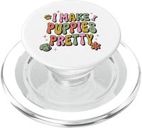Peluquero de Mascotas Retro Pastel I Make Puppies Pretty Dog PopSockets PopGrip para MagSafe