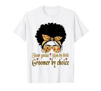 Peluquero de perros Funny Afro-American Grooming Mamá Estilistas de mascotas Camiseta