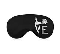 Peluquero Estilista Love Sleep Eye Mask Cubiertas suaves para los ojos Luces de bloqueo Venda para los ojos con correa ajustable para la siesta de viaje