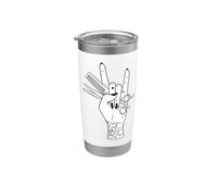 Peluquero Estilista Rocker Vaso térmico de acero inoxidable de doble pared