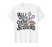 Peluquero Peluquería Peluquería Café y Tijeras Salón Camiseta